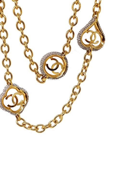 chanel long gold necklace|chanel necklace price list.